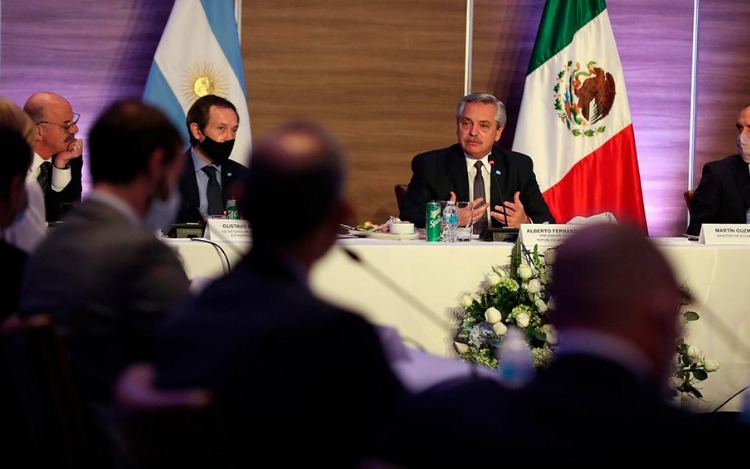 La primera actividad del presidente argentino: reunión con empresarios mexicanos